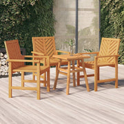 Cadeiras de jantar para jardim 3 pcs acácia maciça