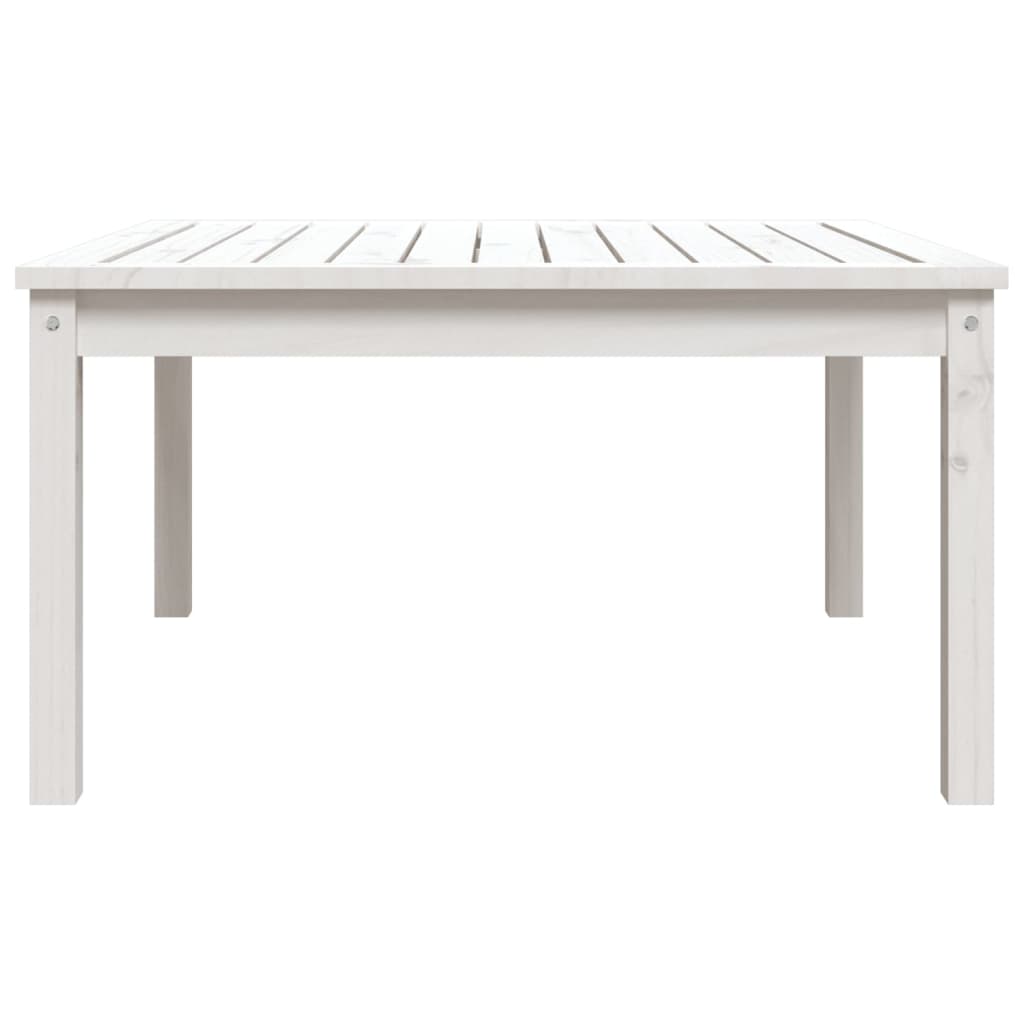 Mesa de jardim 82,5x50,5x45 cm madeira de pinho maciça branco
