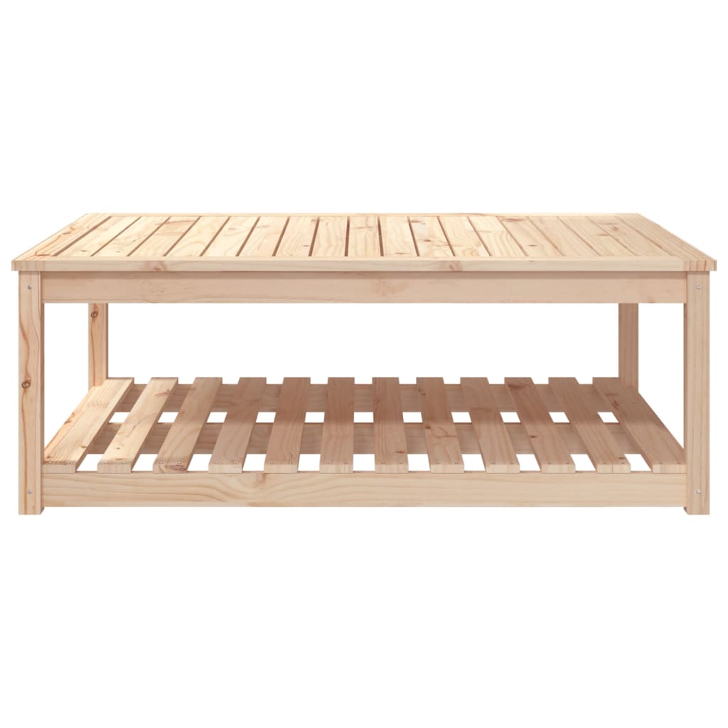 Mesa de jardim 121x82,5x45 cm madeira de pinho maciça branco