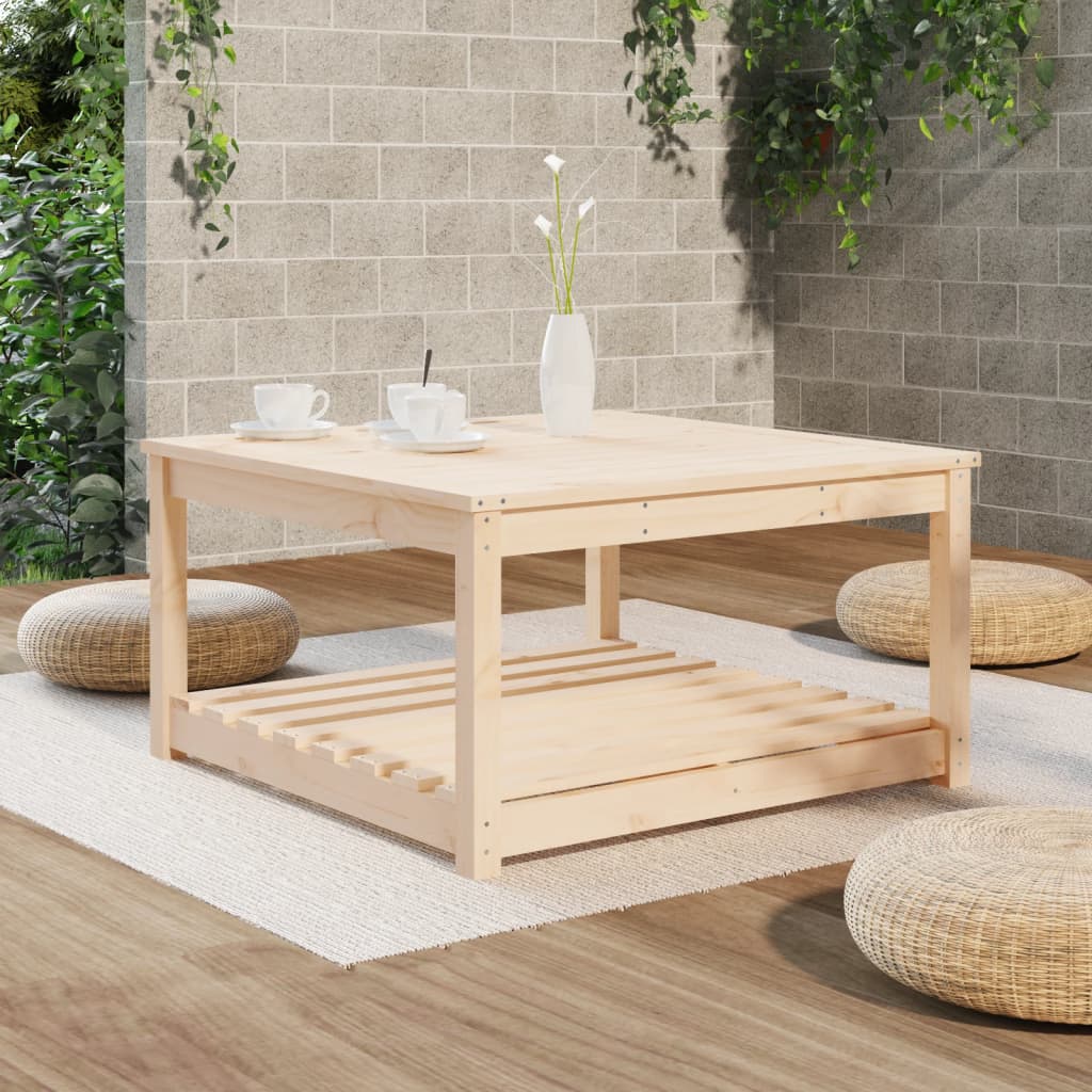 Mesa de jardim 121x82,5x45 cm madeira de pinho maciça branco