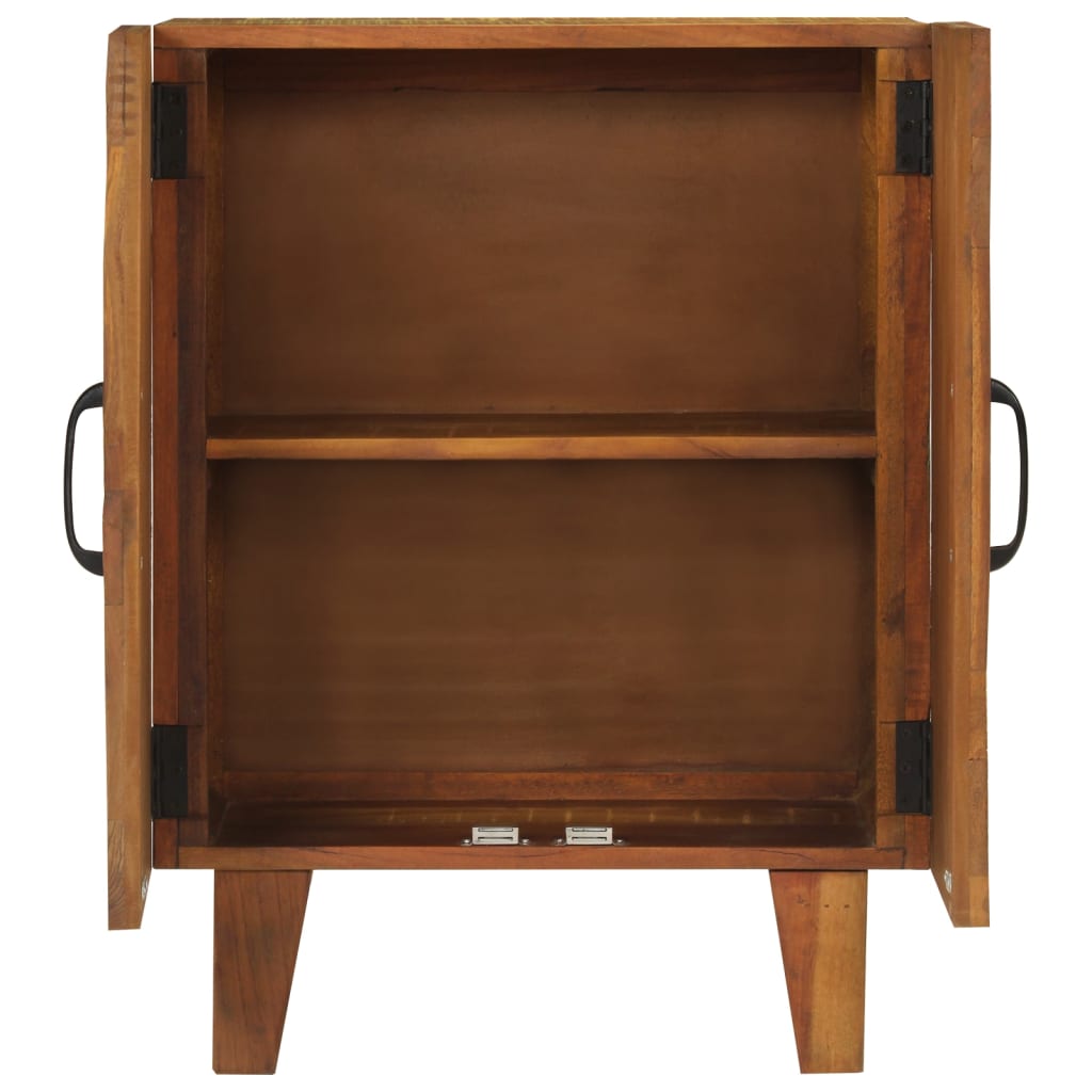 Aparador esculpido à mão 55x30x75 cm madeira recuperada maciça