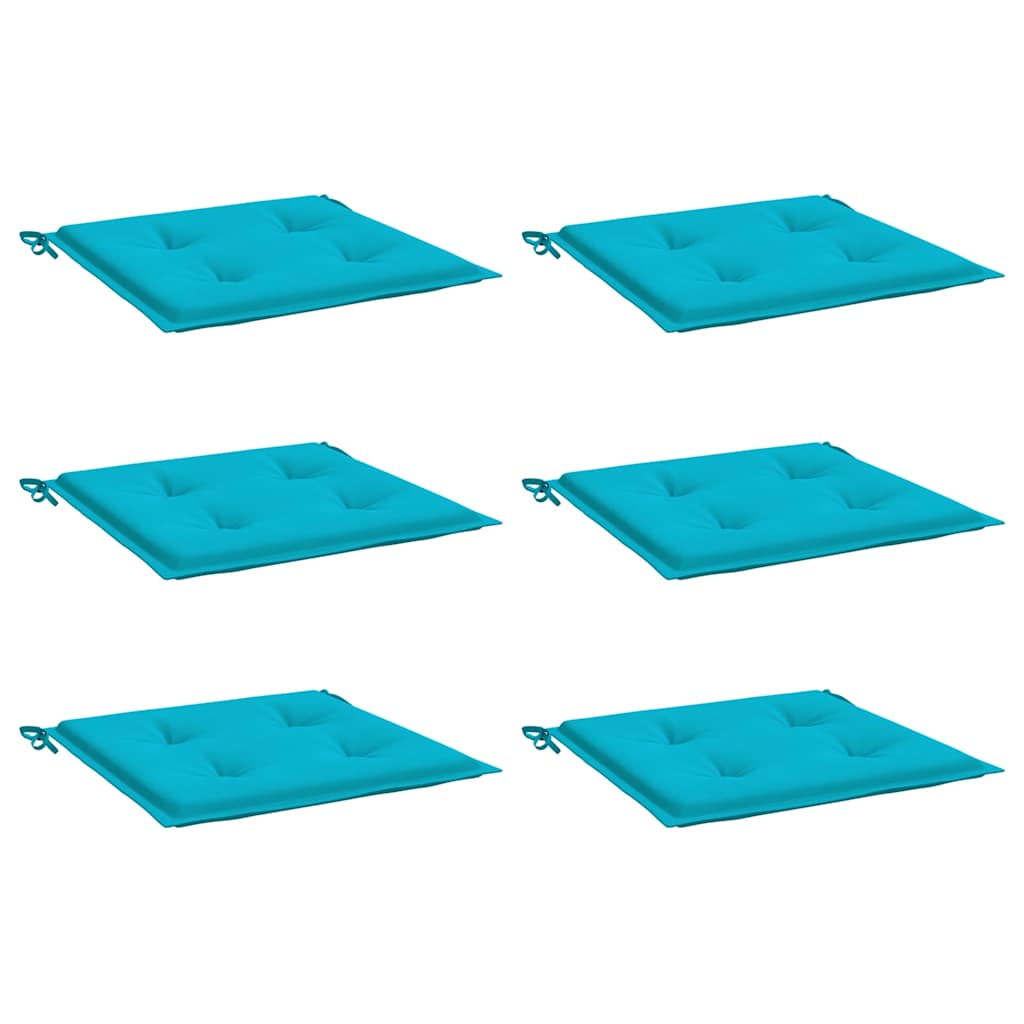 Almofadões p/ cadeira 6 pcs 40x40x4 cm tecido turquesa