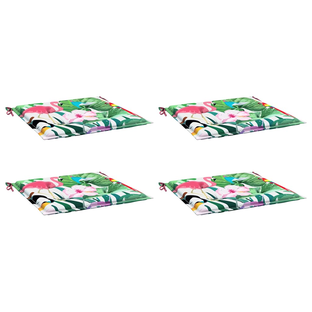 Almofadões p/ cadeira 4pcs 50x50x4cm tecido multicor