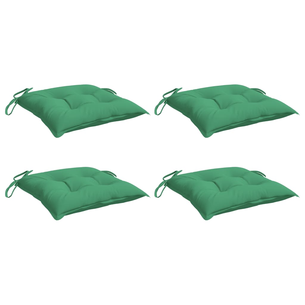 Almofadões de cadeira 4 pcs 40x40x7 cm tecido oxford verde