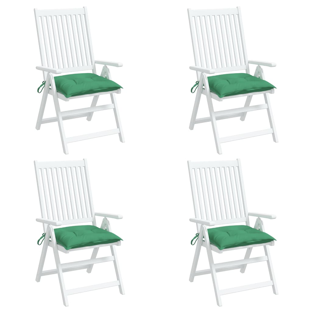 Almofadões de cadeira 4 pcs 40x40x7 cm tecido oxford verde