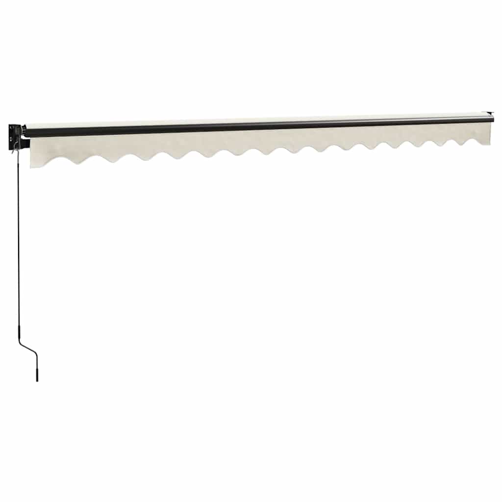 Toldo retrátil 4x3 m tecido e alumínio cor creme