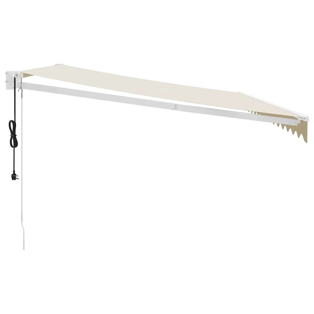 Toldo retrátil automático 4x3 m cor creme