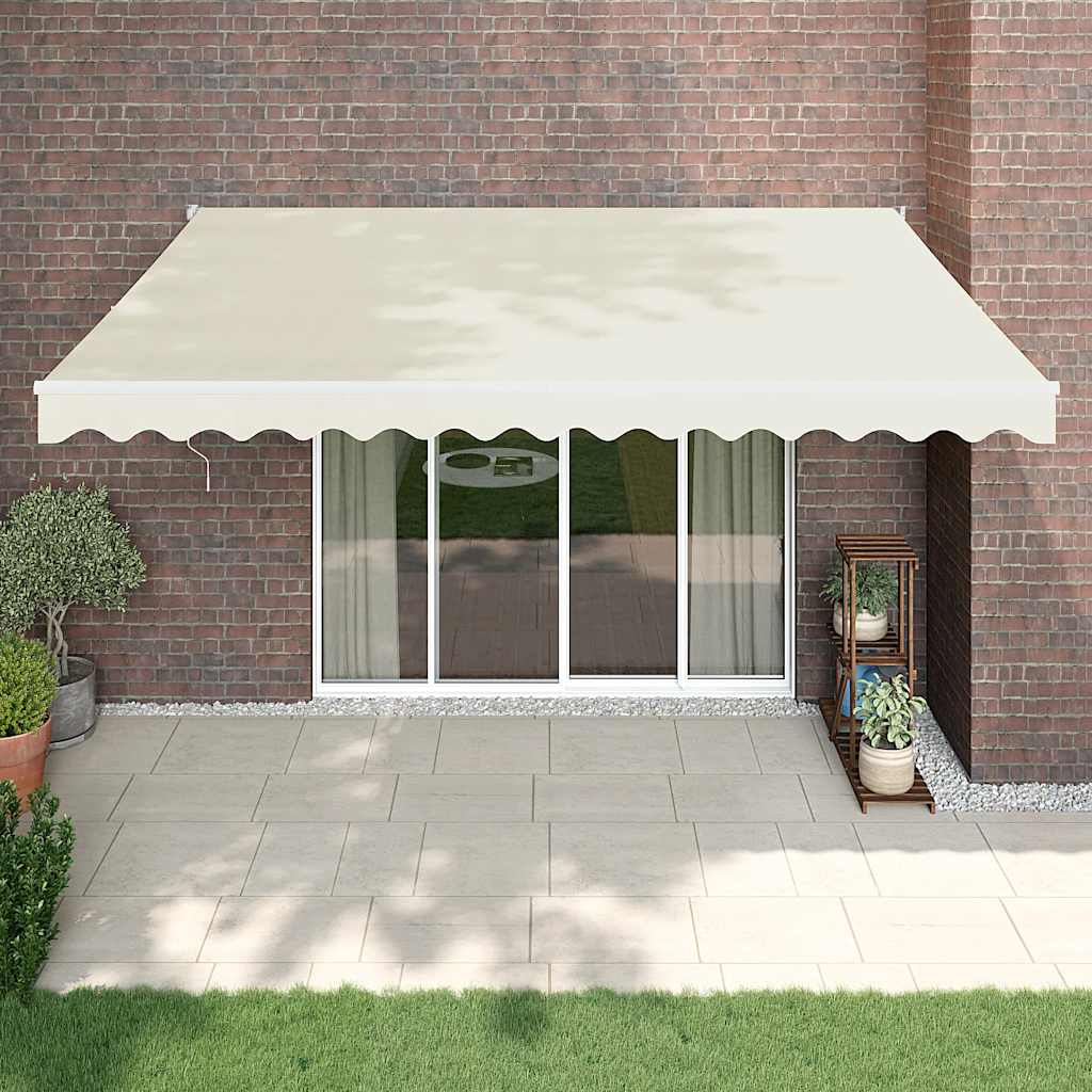 Toldo retrátil automático 4x3 m cor creme