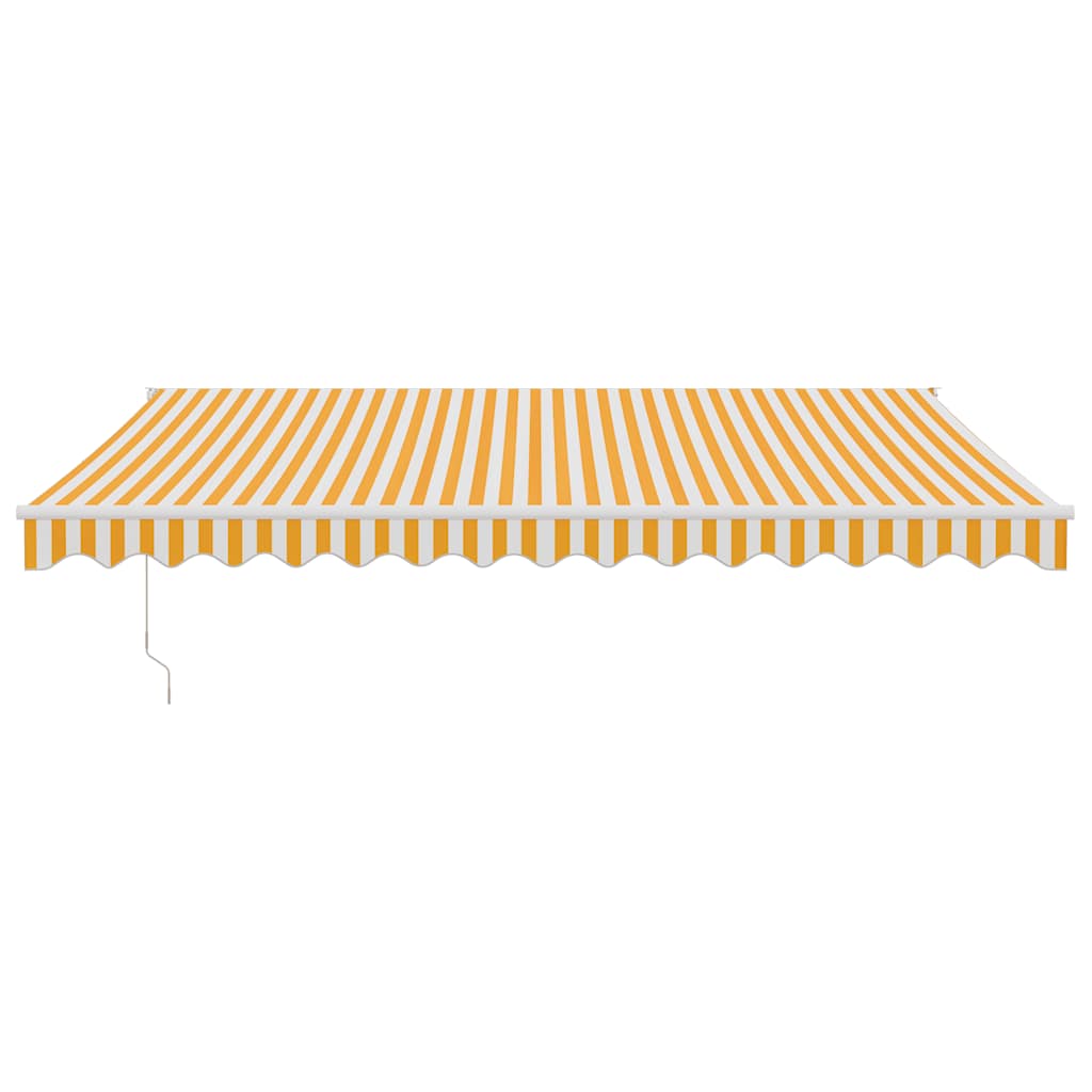 Toldo retrátil automático 4x3 m amarelo e branco