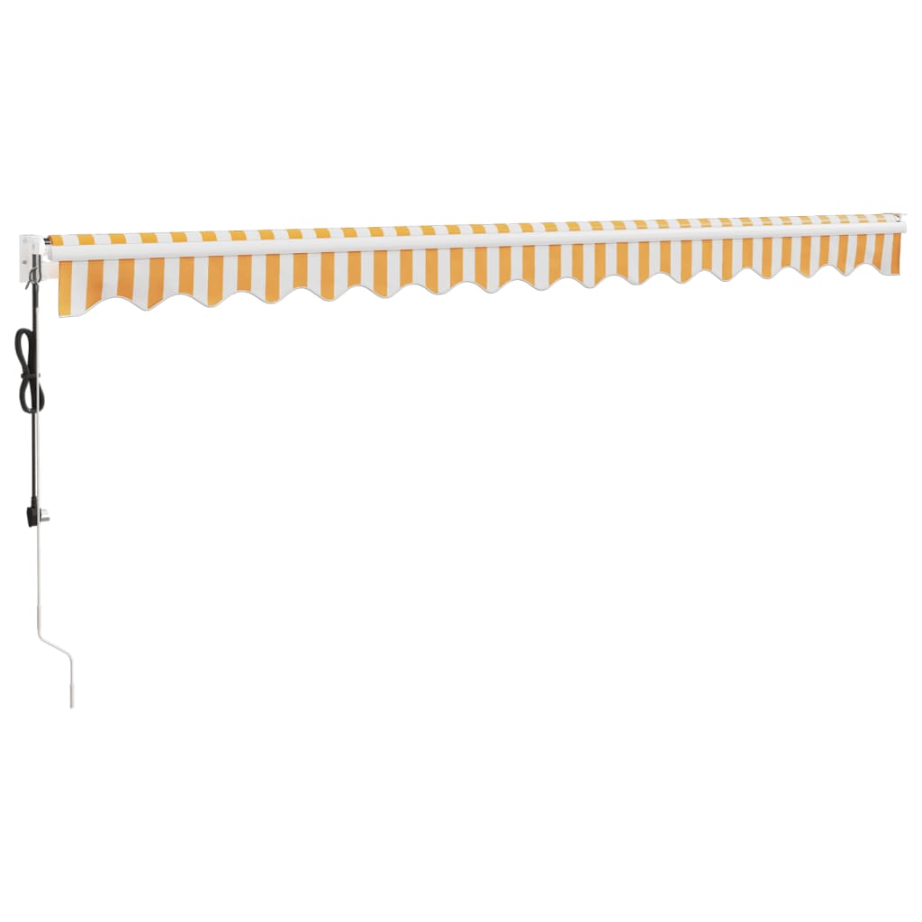 Toldo retrátil automático 4x3 m amarelo e branco