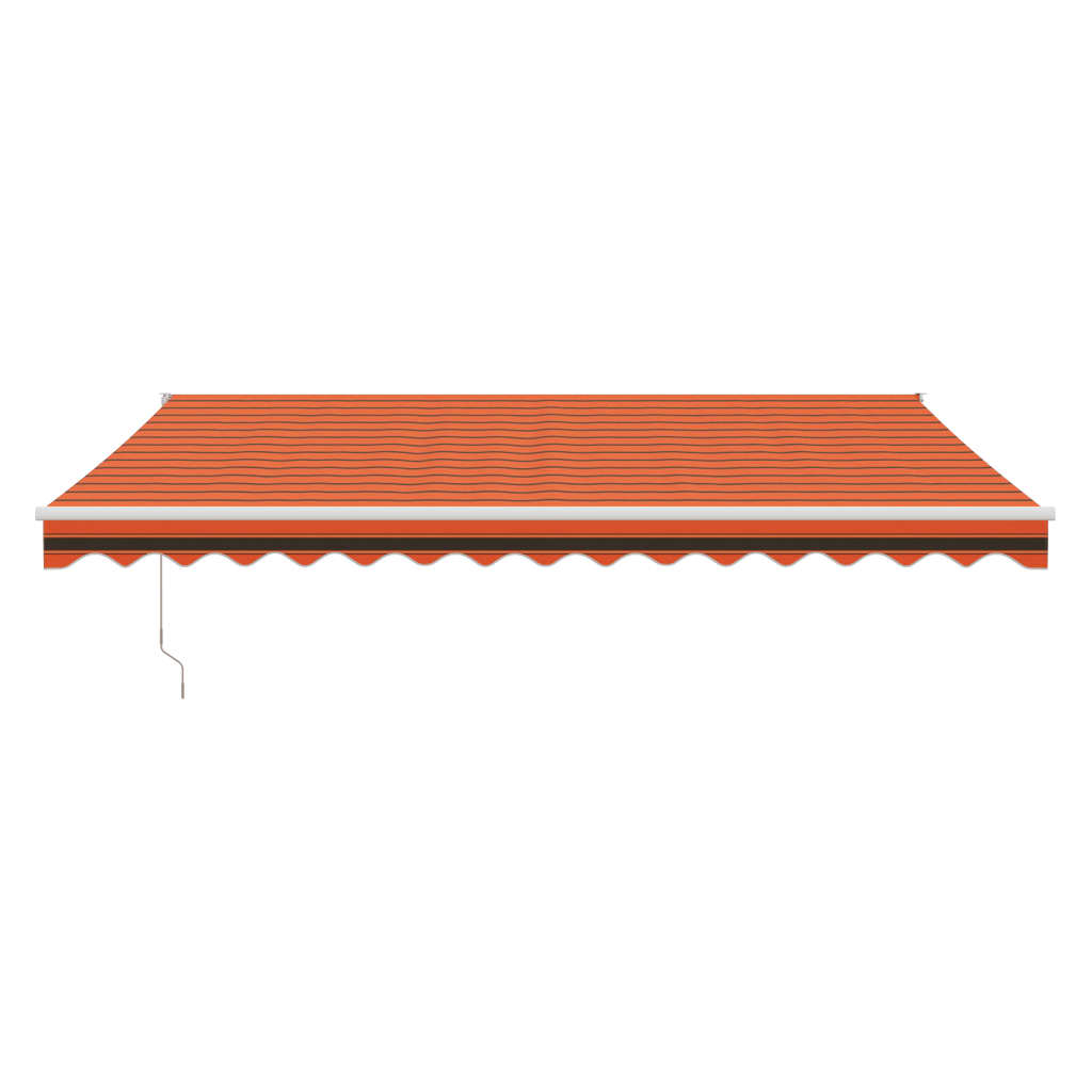 Toldo retrátil automático 4x3 m laranja e castanho