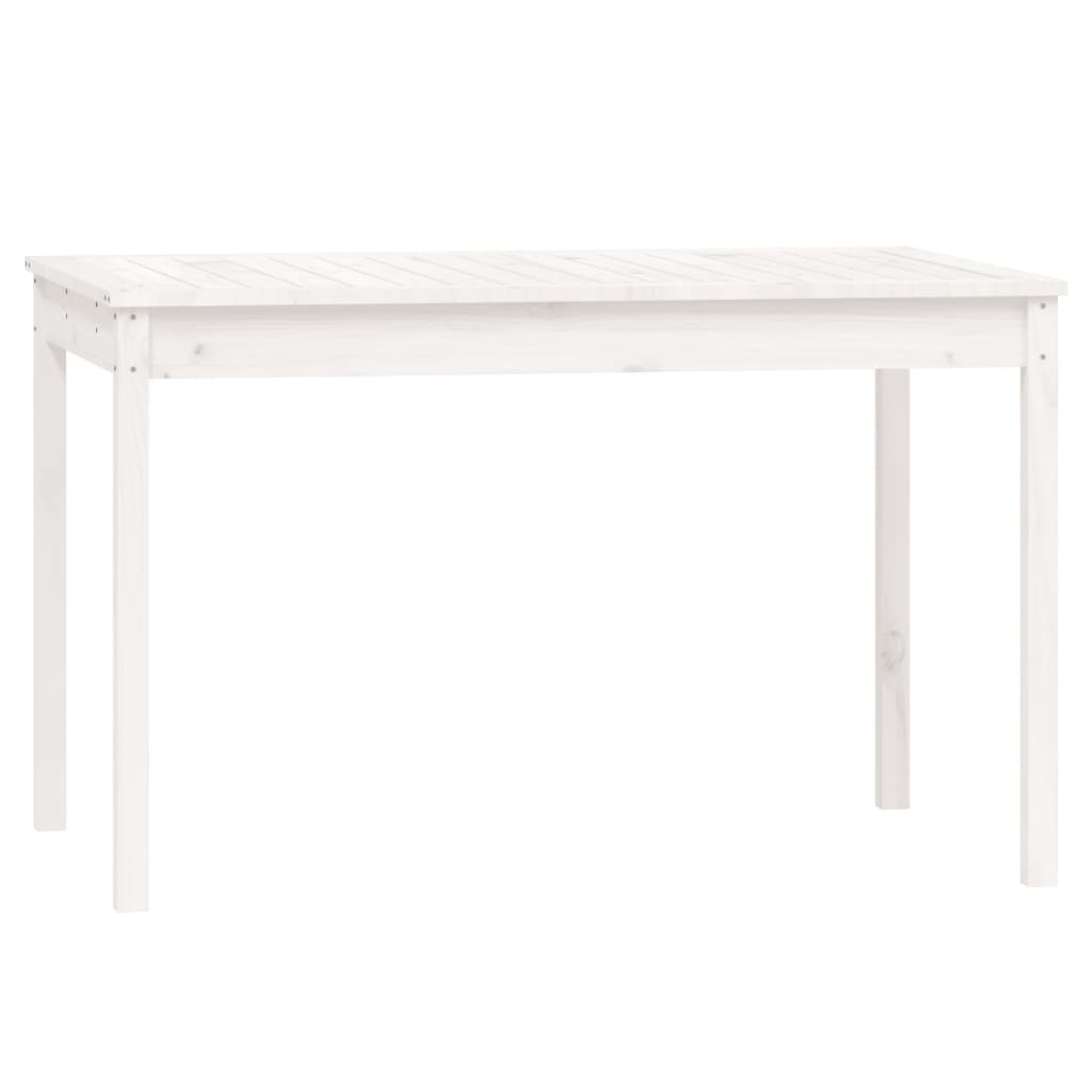 4 pcs conj. de jantar p/ jardim madeira de pinho maciça branco