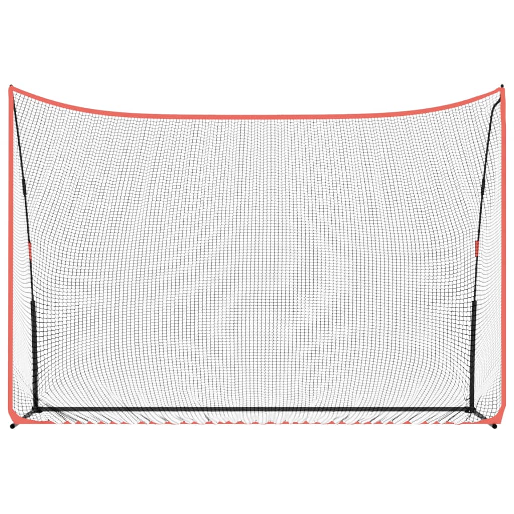 Rede p/ treino de golfe 305x91x213cm poliéster preto e vermelho