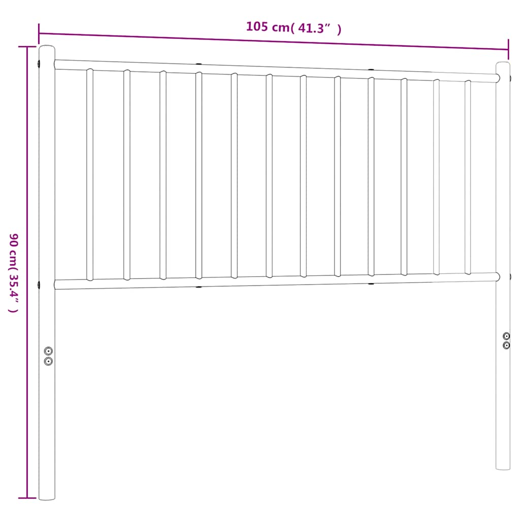 Cabeceira de cama 100 cm metal preto