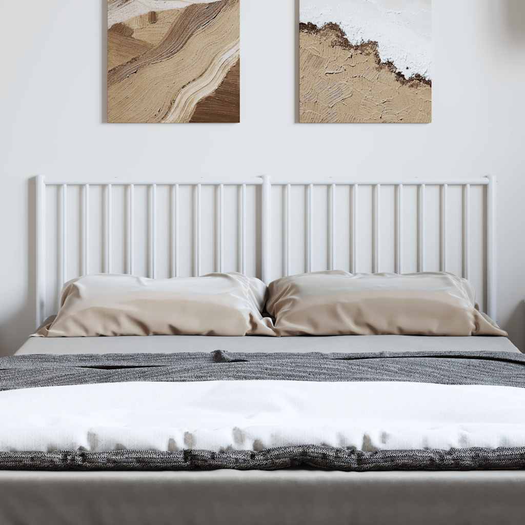 Cabeceira de cama 135 cm metal branco