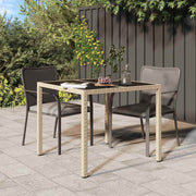 Mesa de Jantar para Jardim Bege 90 x 90 x 75 cm