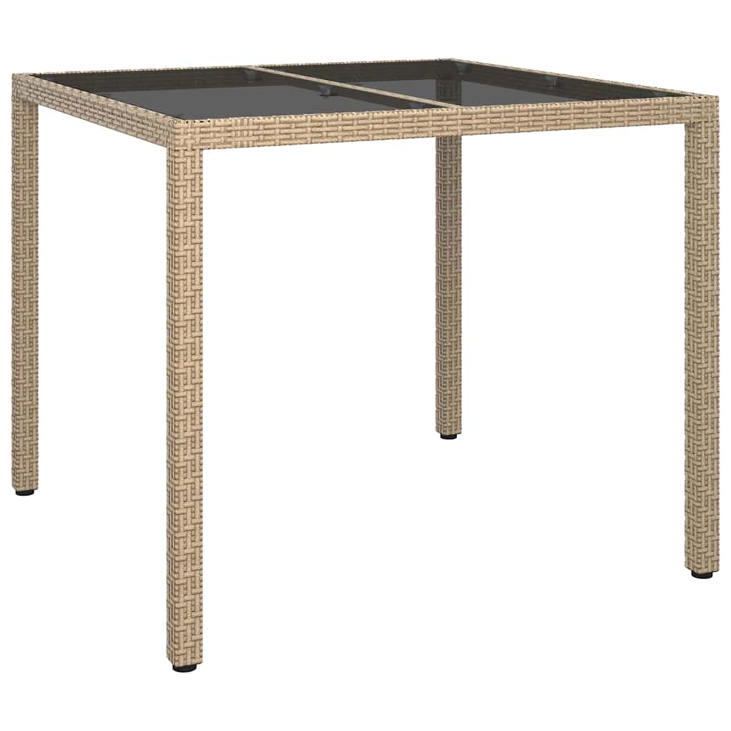 Mesa de Jantar para Jardim Bege 90 x 90 x 75 cm