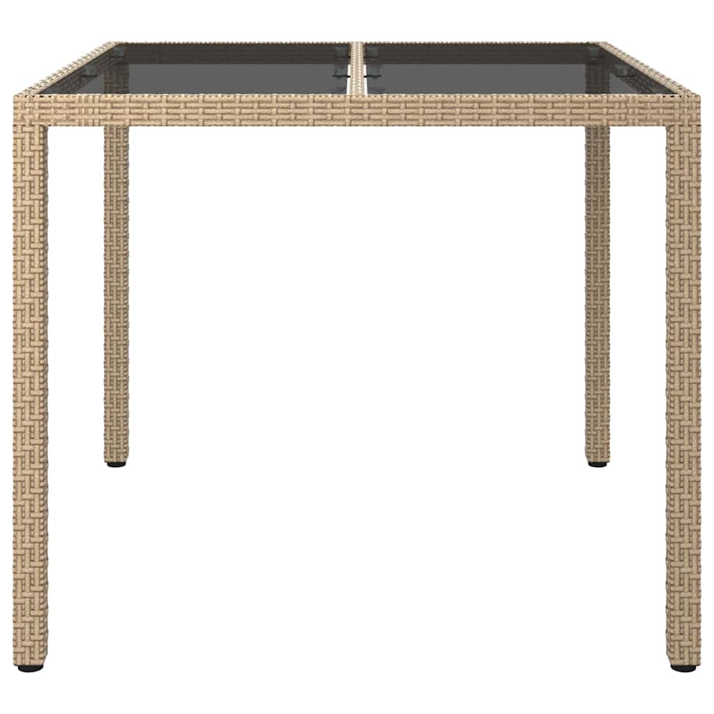 Mesa de Jantar para Jardim Bege 90 x 90 x 75 cm