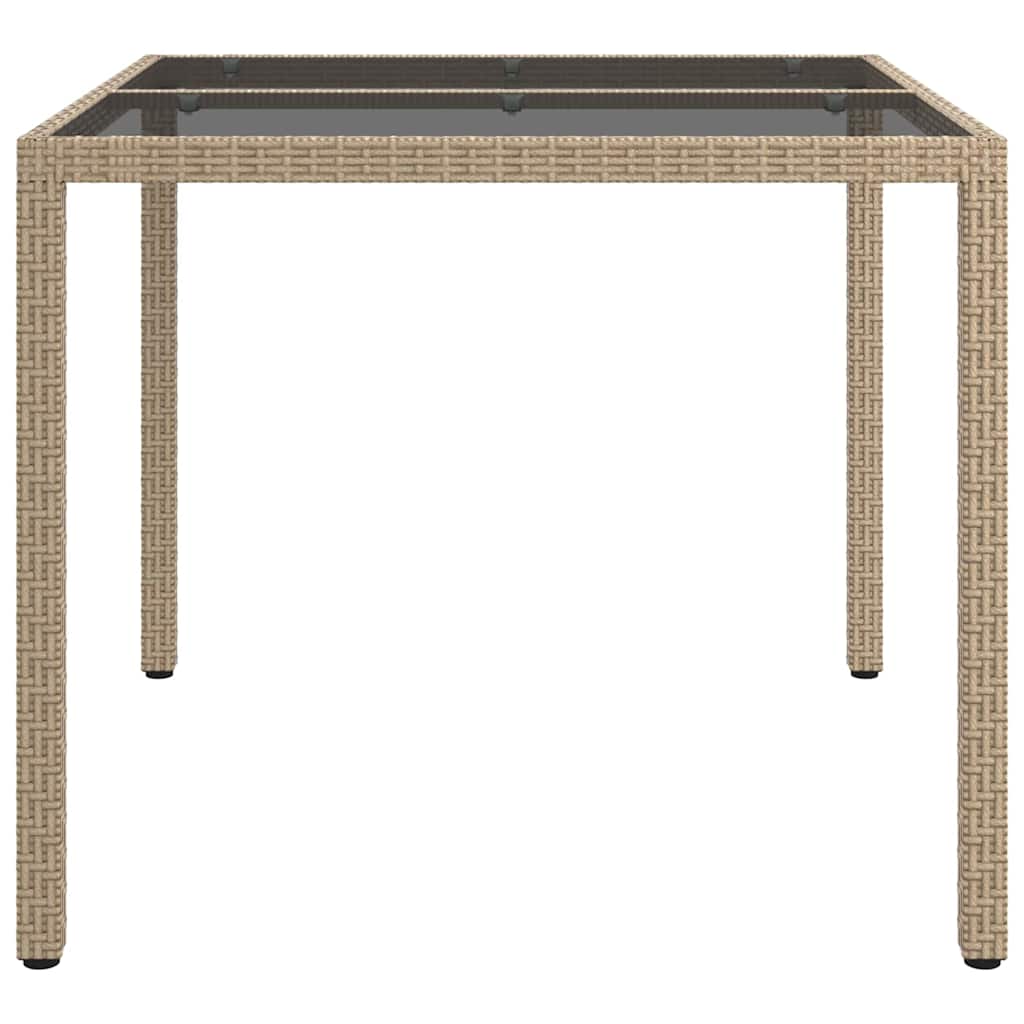Mesa de Jantar para Jardim Bege 90 x 90 x 75 cm