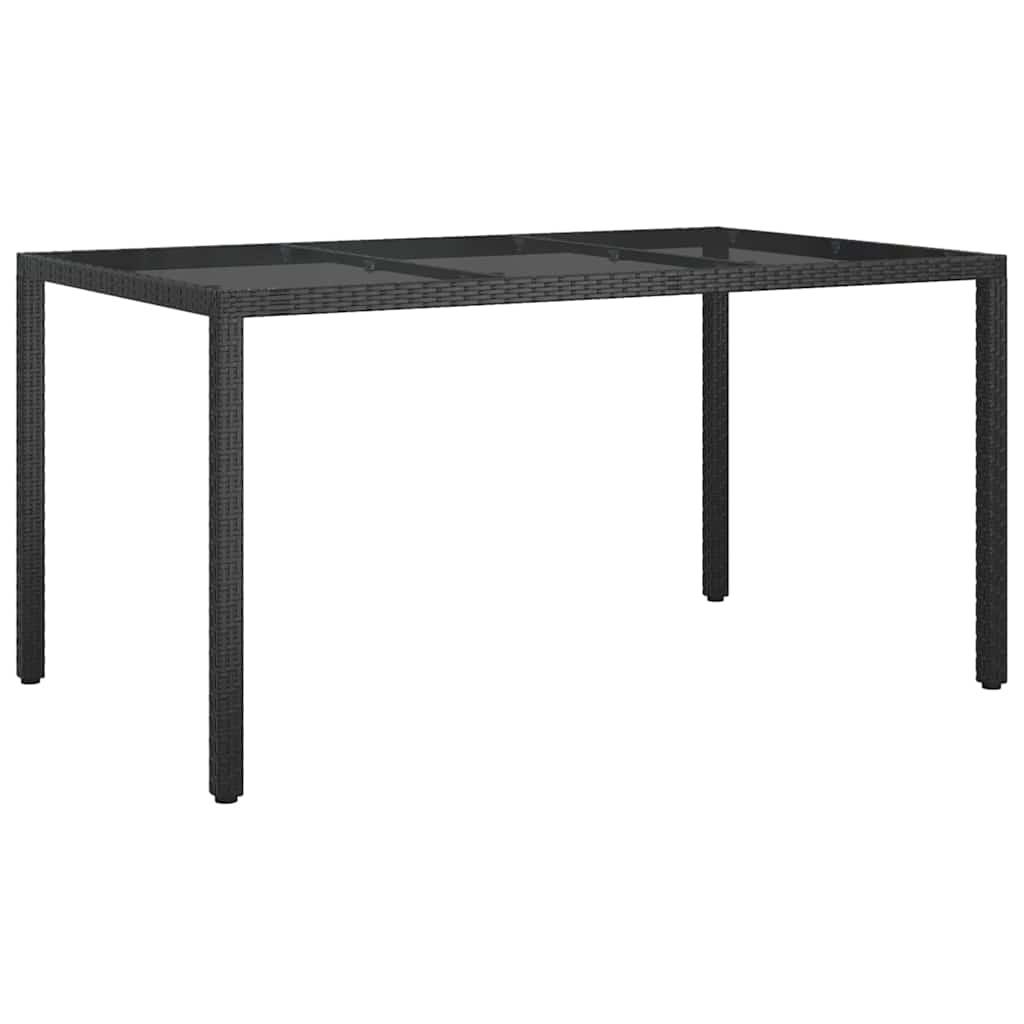 Mesa de Jantar para Jardim Preto 150 x 90 x 75 cm
