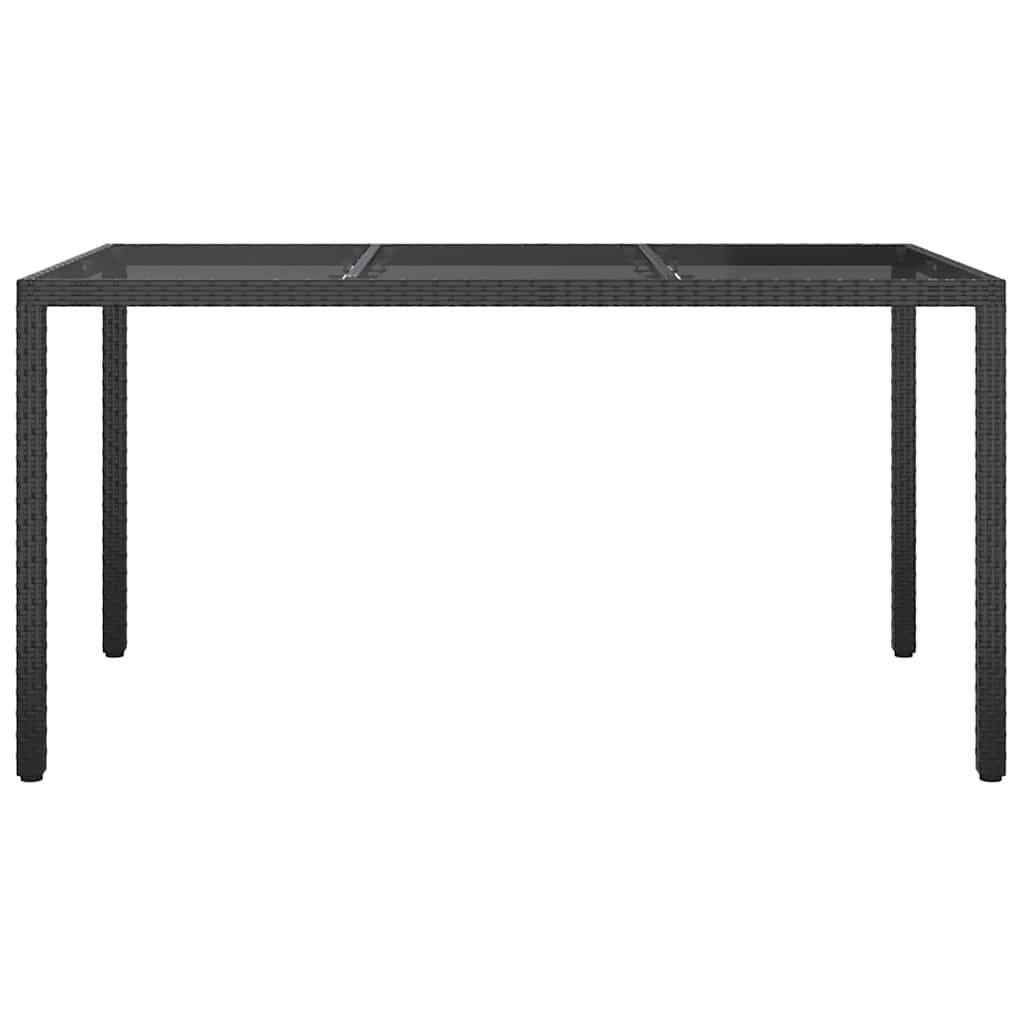 Mesa de Jantar para Jardim Preto 150 x 90 x 75 cm