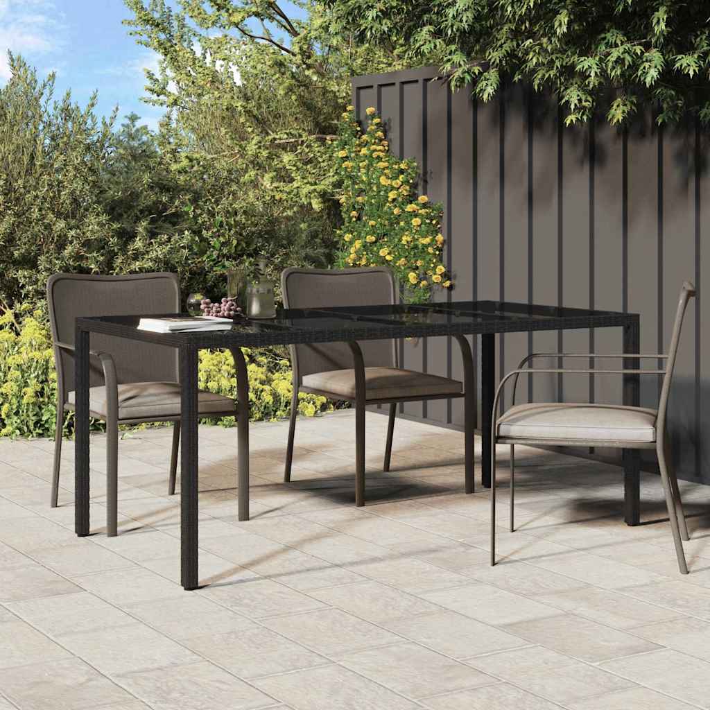 Mesa de Jantar para Jardim Preto 190 x 90 x 75 cm