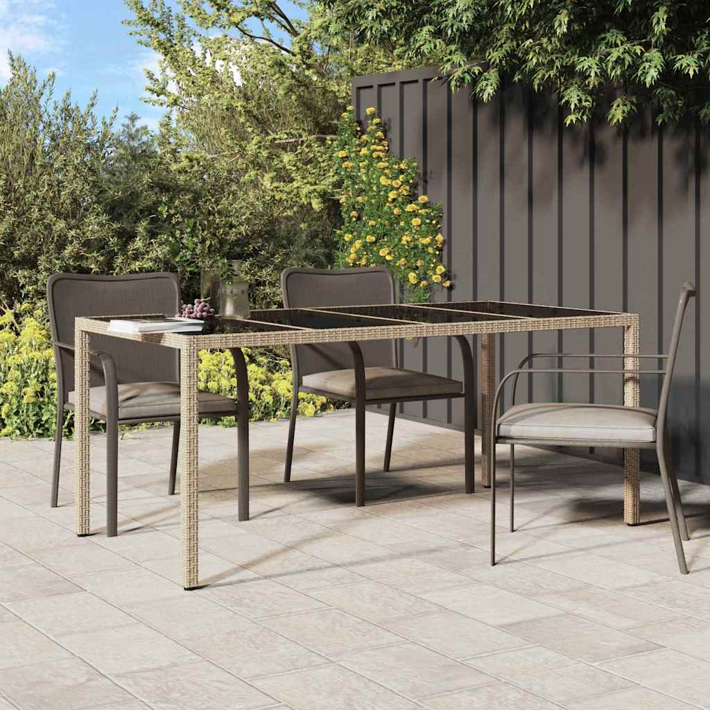 Mesa de Jantar para Jardim Bege 190 x 90 x 75 cm