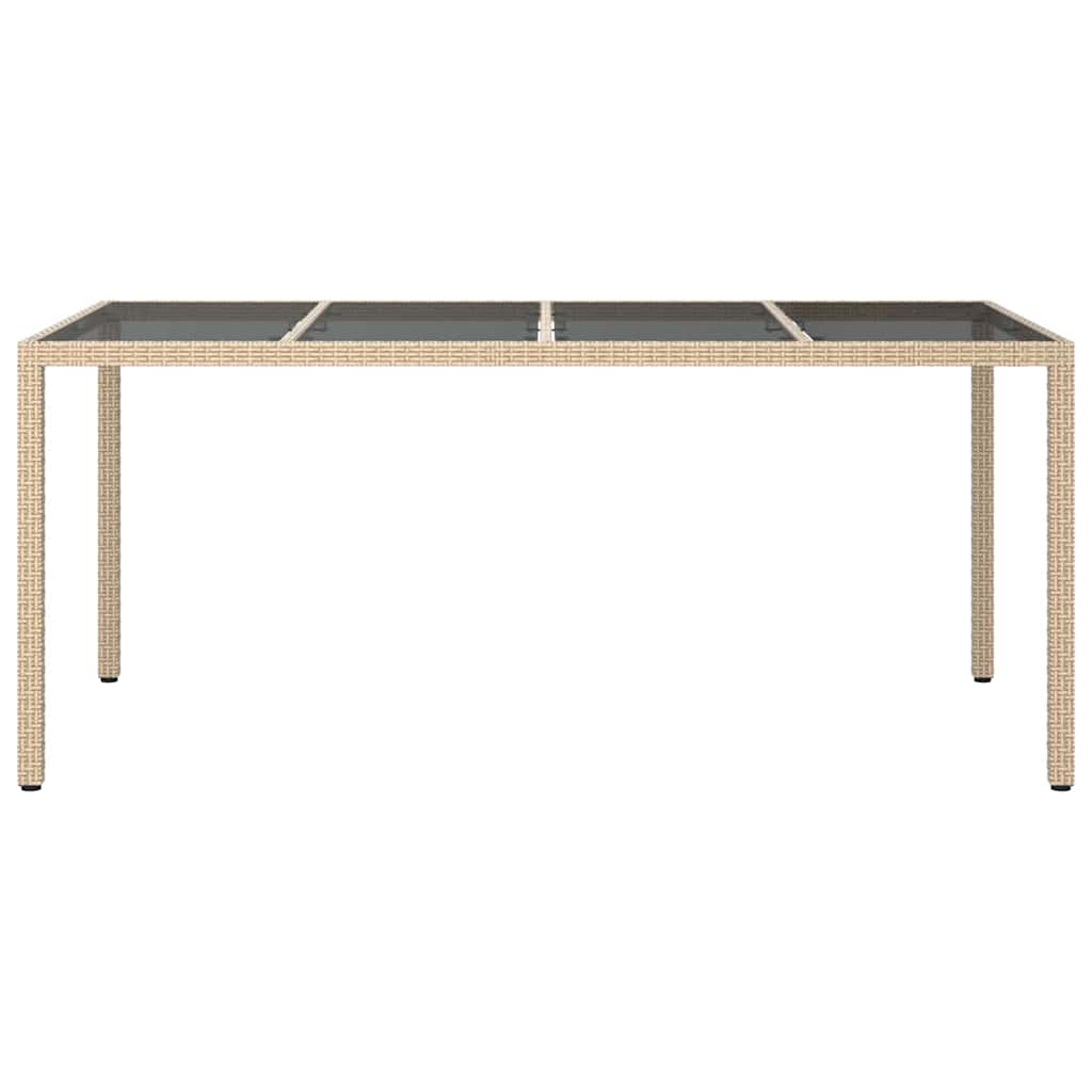 Mesa de Jantar para Jardim Bege 190 x 90 x 75 cm
