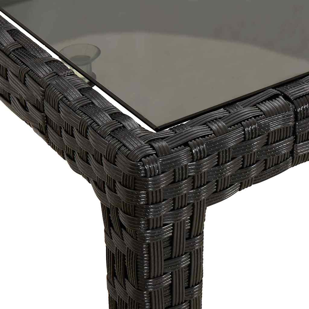 Mesa de Jantar para Jardim Preto puro 250 x 100 x 75 cm