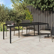 Mesa de Jantar para Jardim Preto puro 250 x 100 x 75 cm