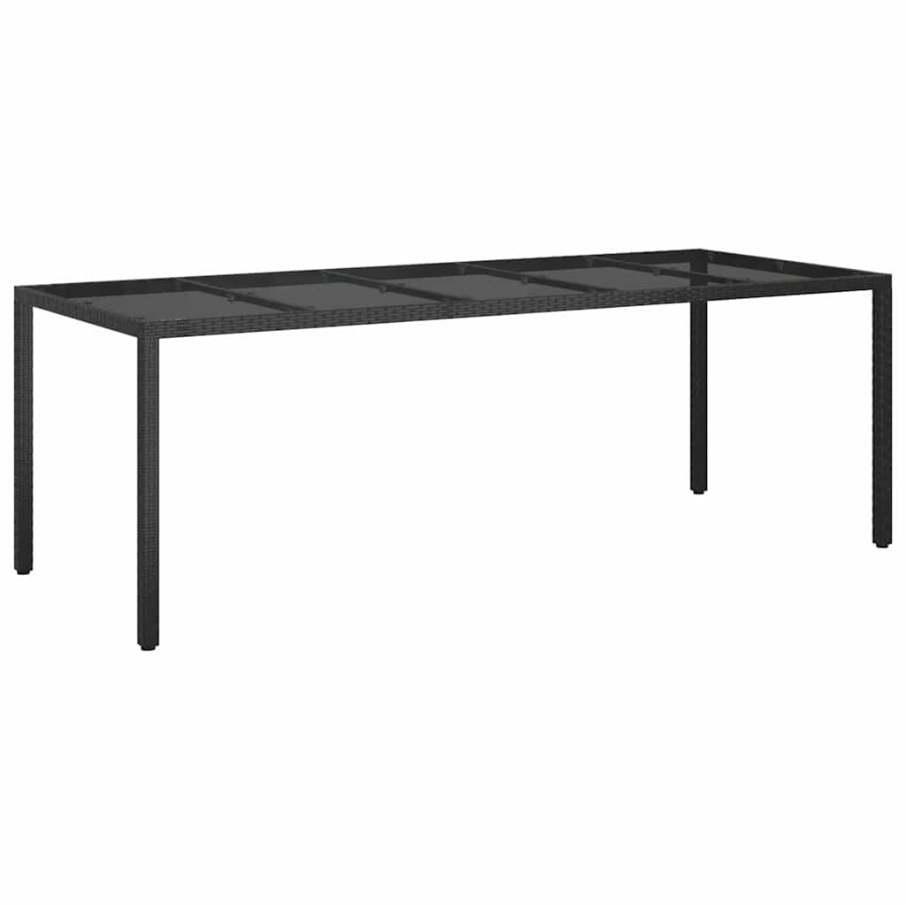 Mesa de Jantar para Jardim Preto puro 250 x 100 x 75 cm