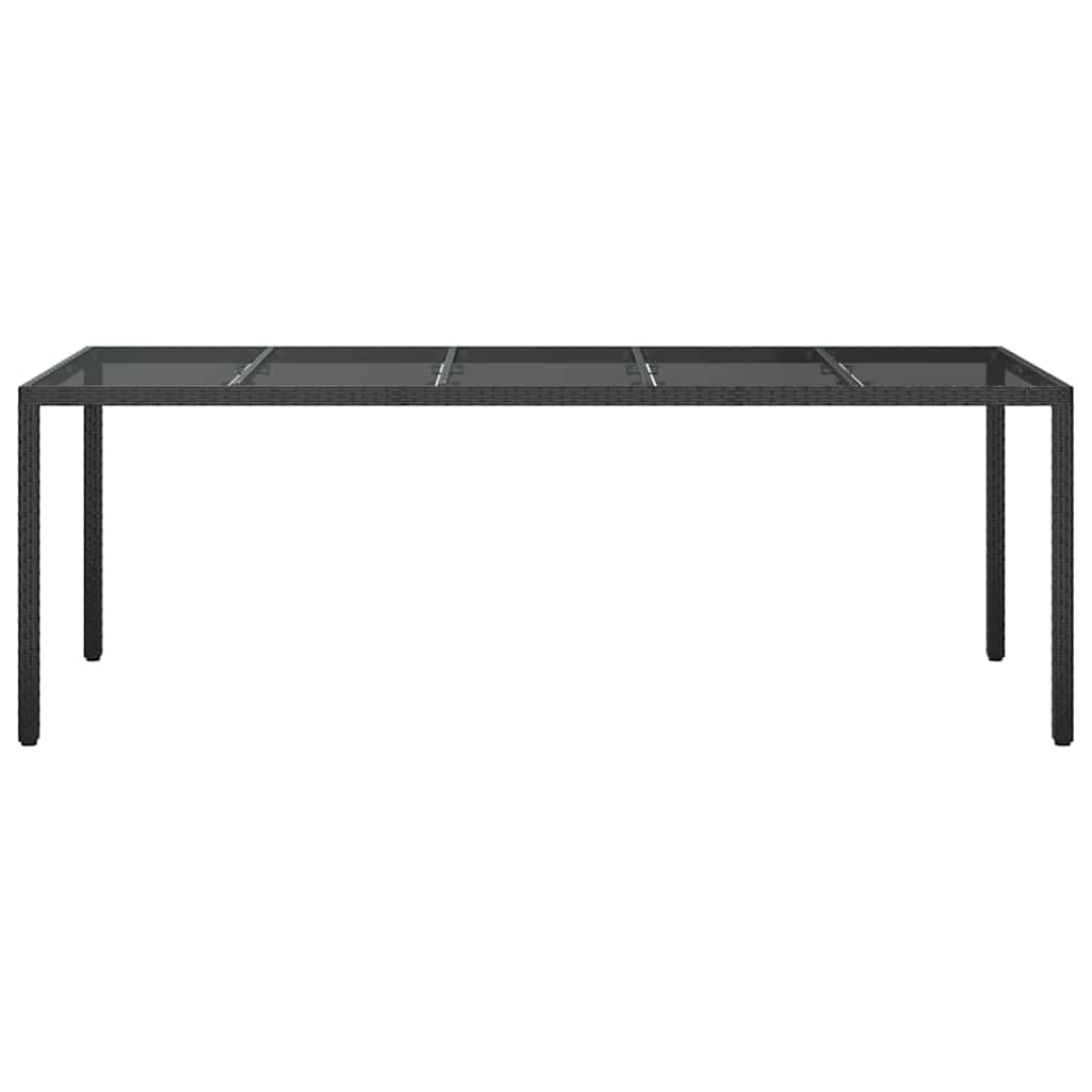 Mesa de Jantar para Jardim Preto puro 250 x 100 x 75 cm