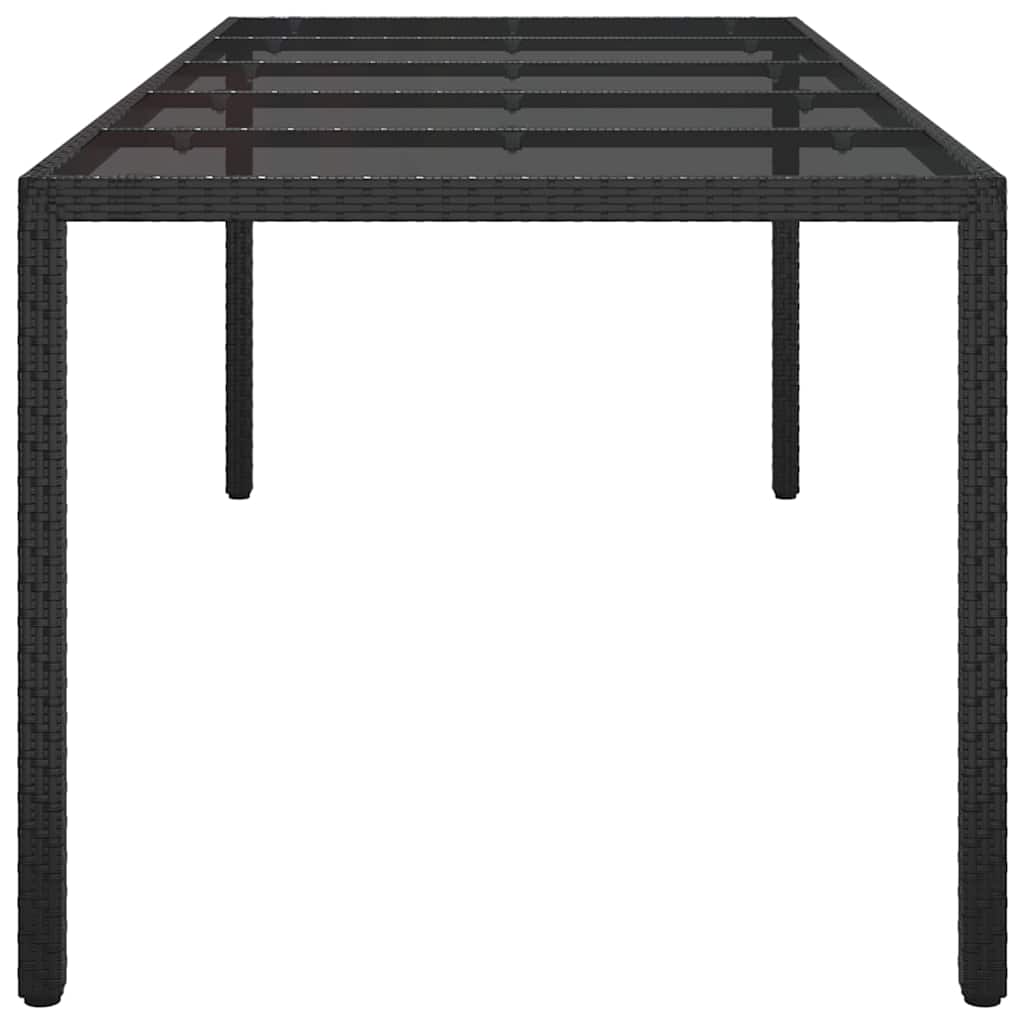 Mesa de Jantar para Jardim Preto puro 250 x 100 x 75 cm