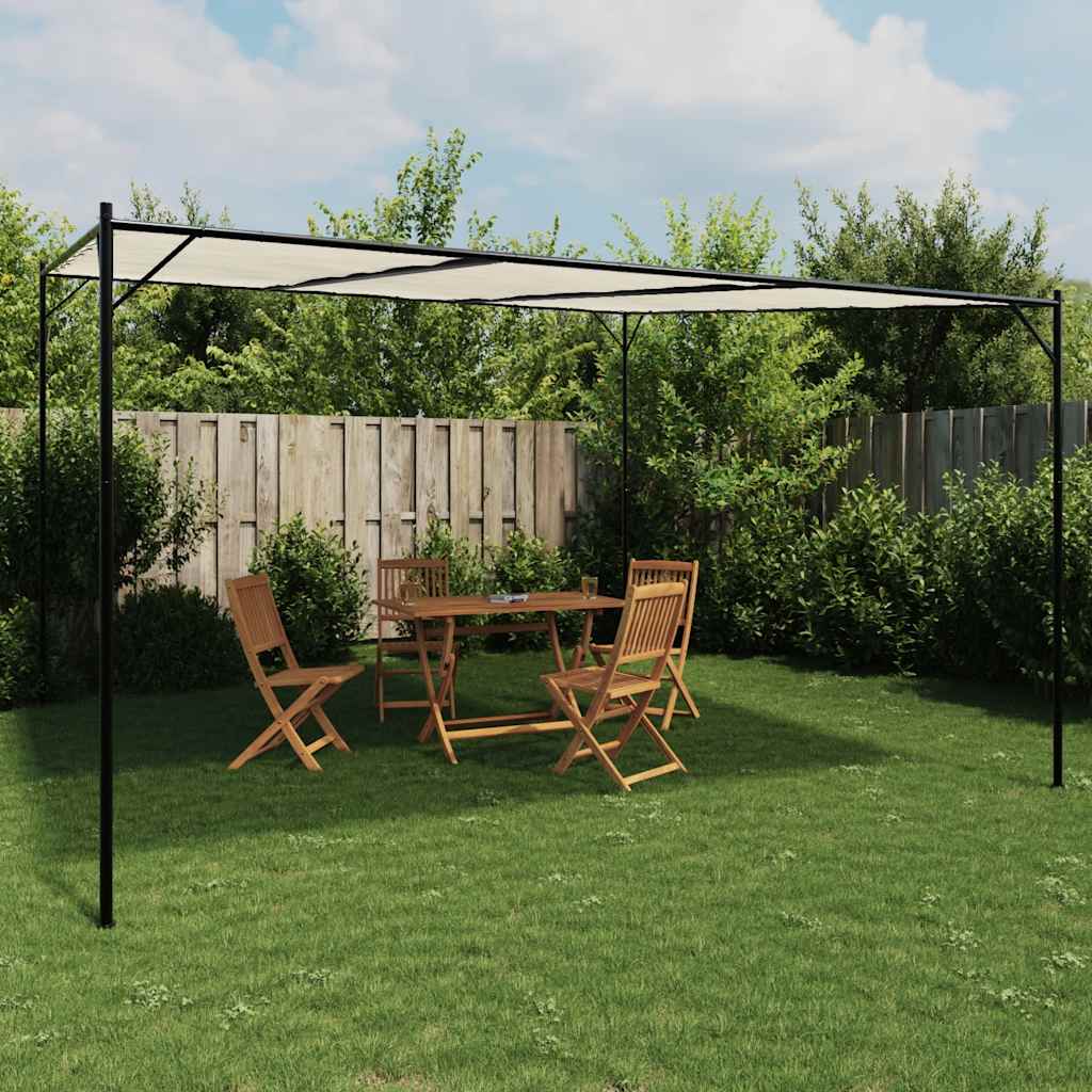 Gazebo 4x4 m 180 g/m² tecido e aço branco