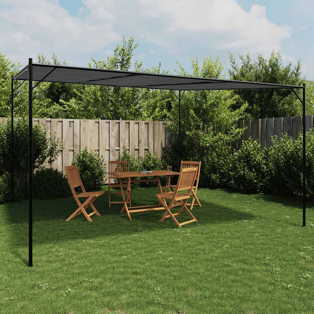 Gazebo 4x4 m 180 g/m² tecido e aço antracite