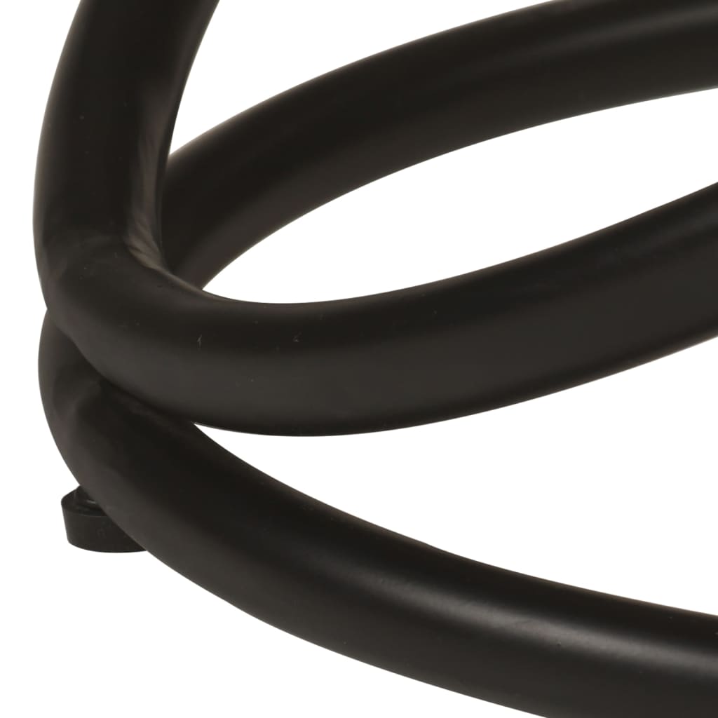 Mesa de centro Ø50x40 cm madeira recuperada maciça e aço