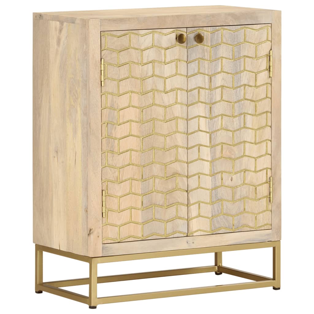 Aparador c/ 2 portas 55x30x70 cm madeira de mangueira maciça