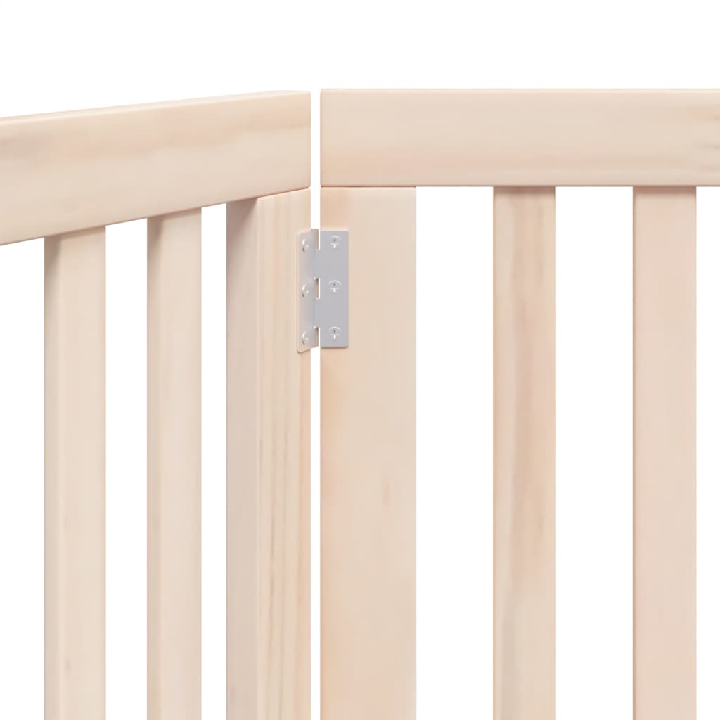 Portão para cães dobrável com 2 painéis, 160 cm, madeira de álamo