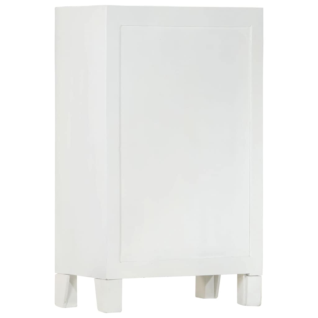 Aparador 55x30x90 cm madeira de acácia maciça branco