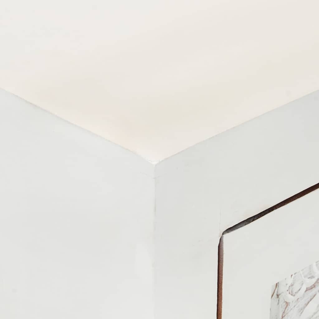 Aparador 55x30x90 cm madeira de acácia maciça branco