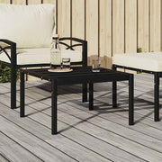 Mesa de centro para jardim 60x60x35 cm aço preto