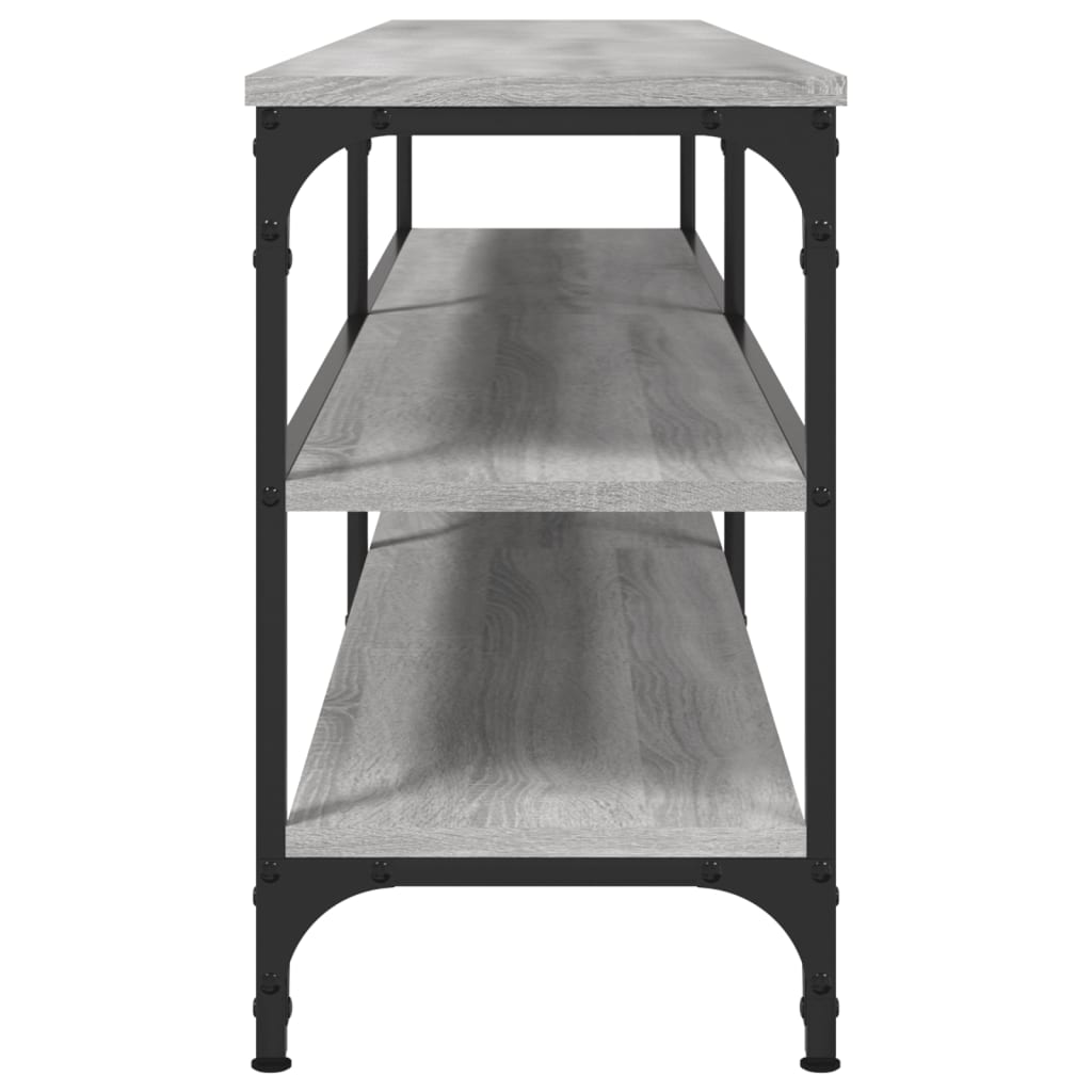 Móvel p/ TV 200x30x50cm derivados madeira/metal cinzento sonoma