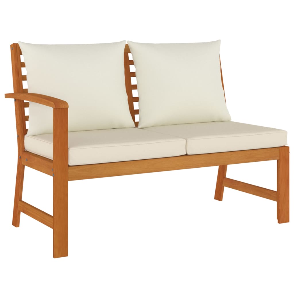 11 pcs conjunto de jantar p/ jardim c/ almofadões acácia maciça