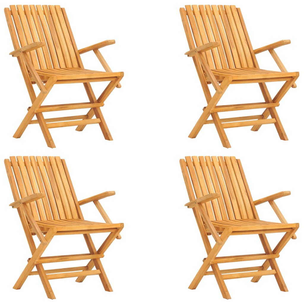 5 pcs conjunto de jantar p/ jardim madeira de teca maciça