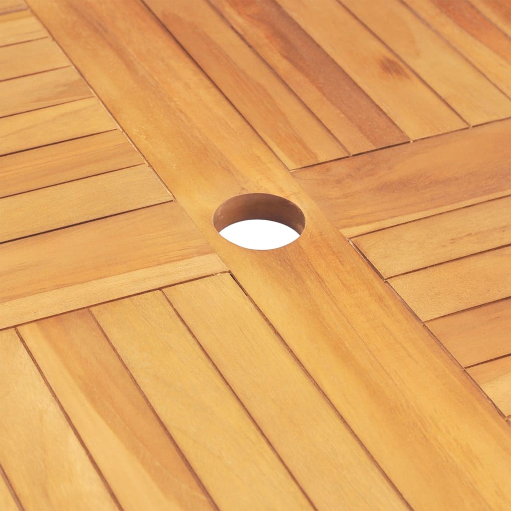 5 pcs conjunto de jantar p/ jardim madeira de teca maciça