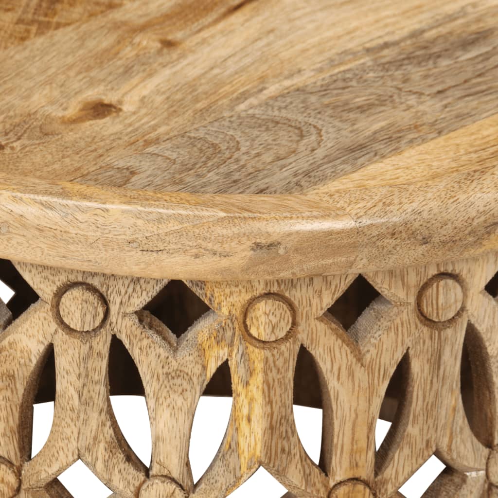 2 pcs conjunto de mesas de centro madeira de mangueira maciça