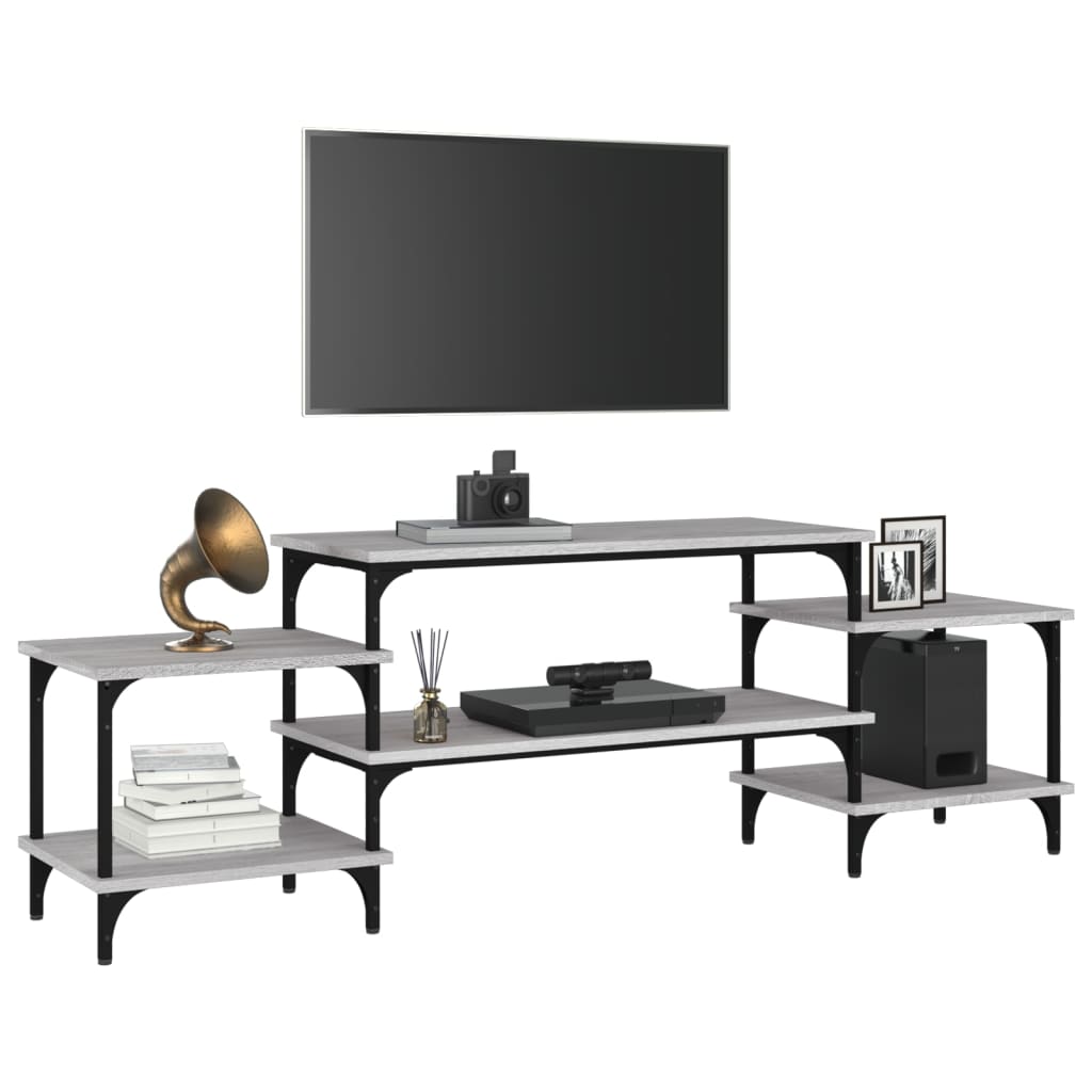 Móvel de TV 197x35x52 cm derivados de madeira cinzento sonoma