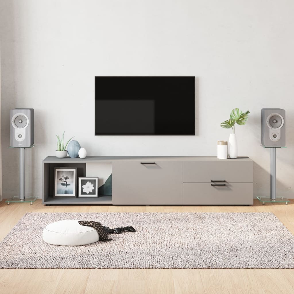 Suportes colunas 2pcs vidro temperado design 4 pilares prateado