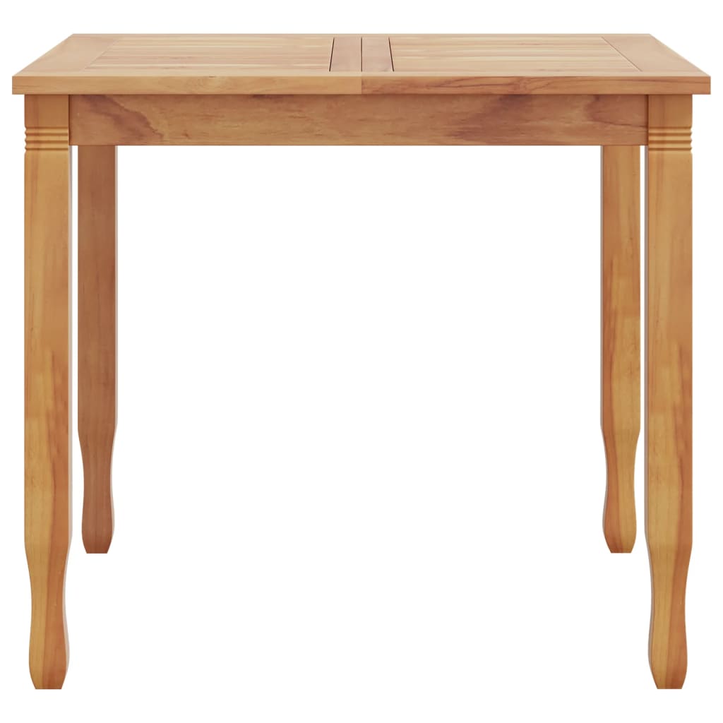 3 pcs conjunto de jantar para jardim madeira de teca maciça