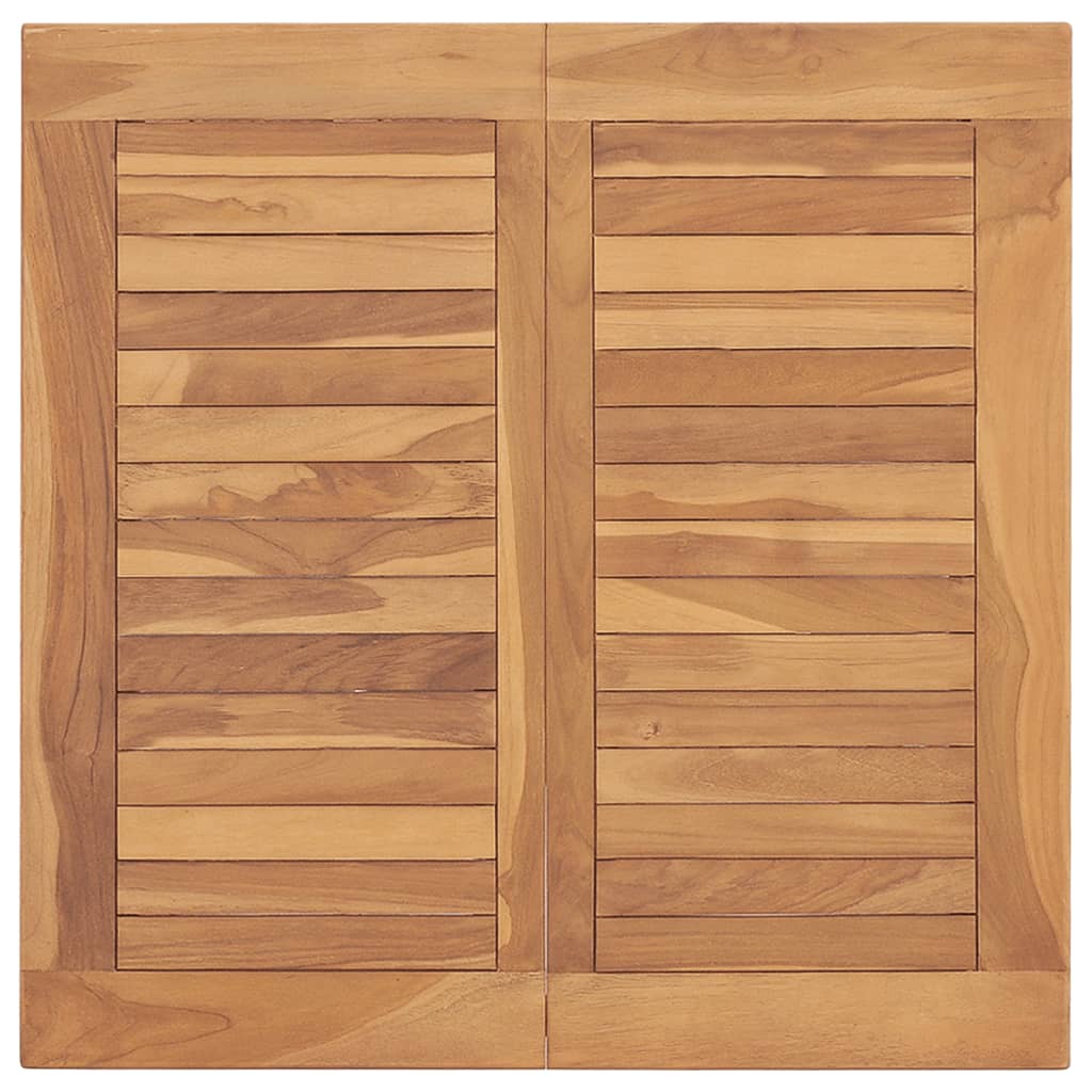 3 pcs conjunto de jantar para jardim madeira de teca maciça